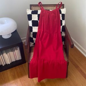 Cross Back Apron Dress- Thrifted